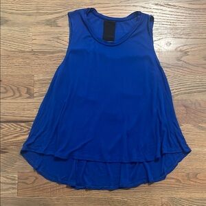 Heather Cobalt Ribbed Swing Tank Size S